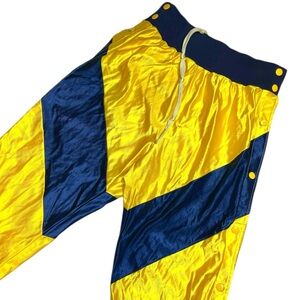 Vintage University of Michigan Wolverines Yellow Blue Track Pants Cliff Keen